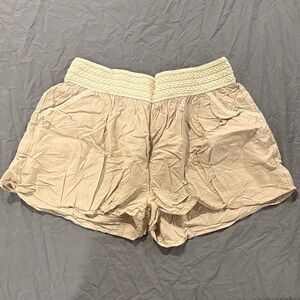 Twenty Second High Waist Tan Shorts